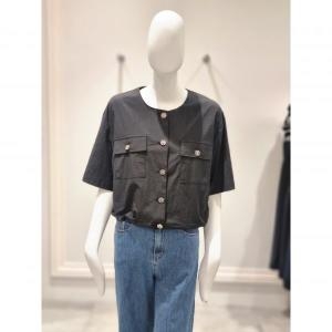 바바패션 더틸버리 플랩 포켓 스트링 블라우스 hdtn8m0bl55