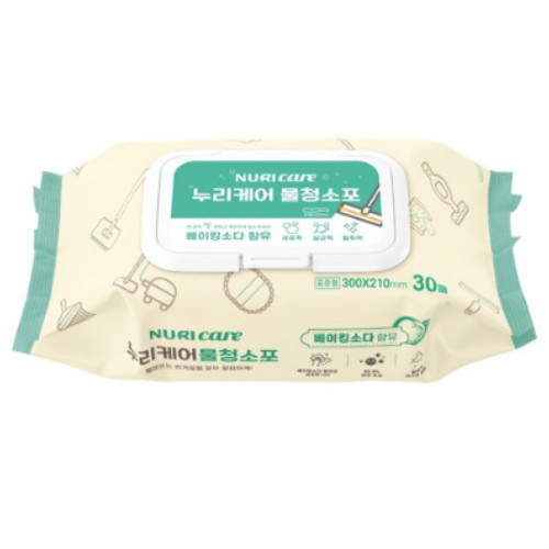 누리케어 물청소포 30매 (8개)_이미지