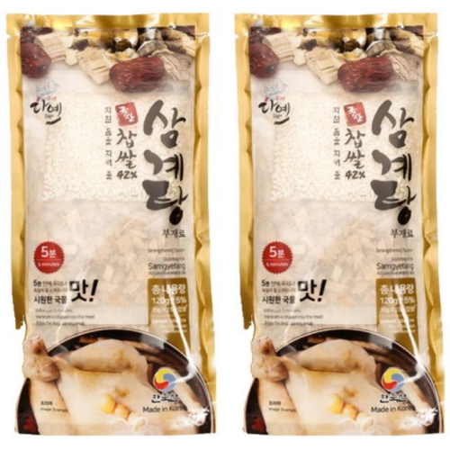 다예 찹쌀 삼계탕 재료 120g (2개)_이미지