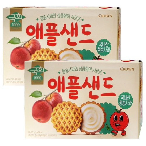 크라운제과 애플샌드 272g (2개)_이미지