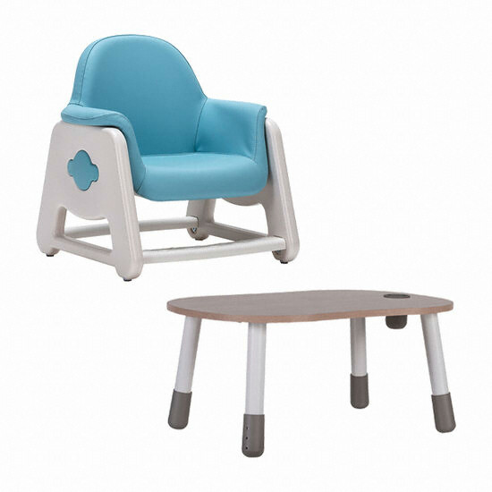 뚜뚜 높이조절 아이 책상 의자 세트 핑크블루