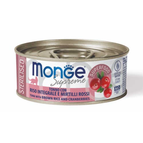 몬지 캣 슈프림 어덜트 유리너리&레날 케어 현미와 크랜베리 80g (24개)