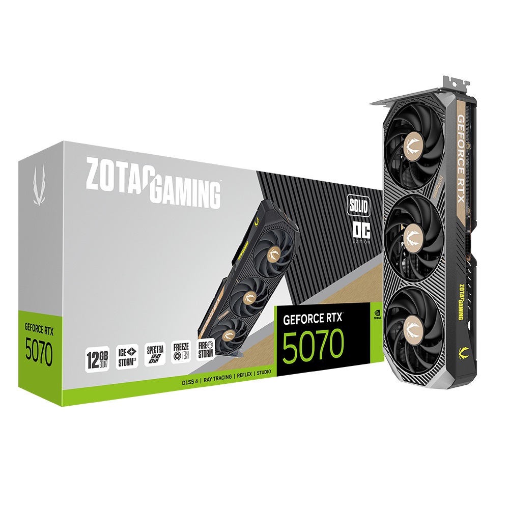 ZOTAC GAMING 지포스 RTX 5070 SOLID OC D7 12GB이미지입니다. 누르면 해당 게시물로 새창이동합니다.