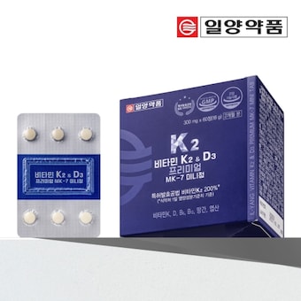 일양약품 <b>비타민</b><b>K2</b> D3 프리미엄 MK-7 미니정 60정