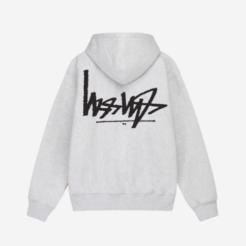 스투시 플립 후드 집업 애쉬 헤더 Flipped Zip Hoodie Ash Heather 1974895 L