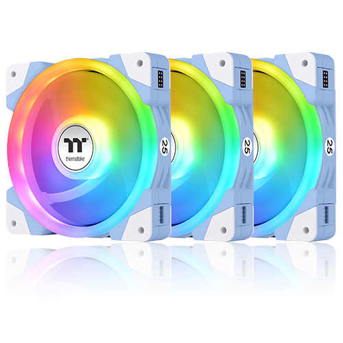 써멀테이크 SWAFAN EX14 ARGB Sync TT 프리미엄 에디션 (3팩, 수국블루)_이미지