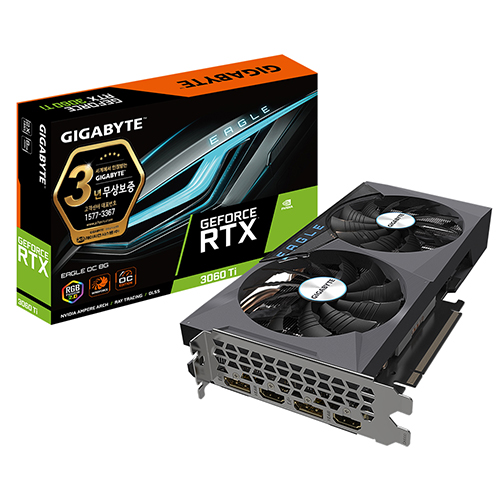 GIGABYTE 지포스 RTX 3060 Ti EAGLE OC V2 D6 8GB 제이씨현_이미지