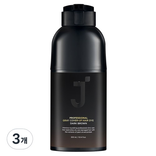 제이숲 프로페셔널 커버업 새치 염색 다크 브라운 300ml (3개)_이미지