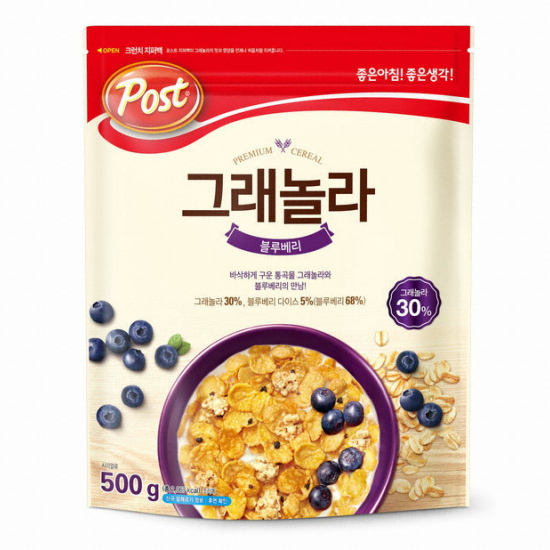 동서식품 포스트 그래놀라 블루베리 500g이미지입니다. 누르면 해당 게시물로 새창이동합니다.