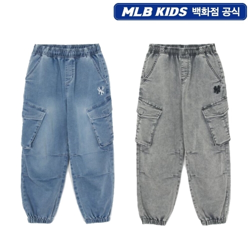 MLB키즈 베이직 저지데님 카고 조거팬츠 (7ADPB0161)