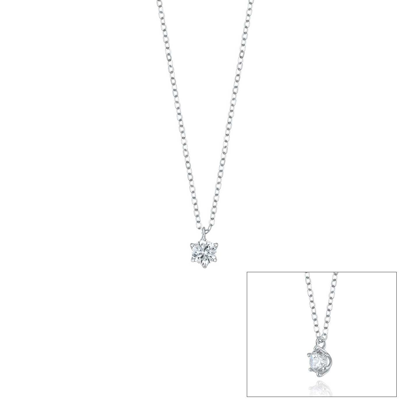 시그니처 6프롱 솔리테어 0.3ct 다이아몬드 14K 목걸이 LND26004D LND26004D