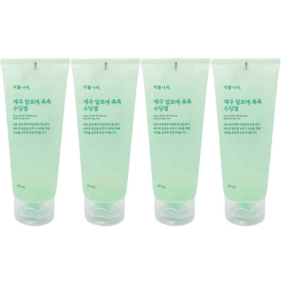 식물나라 제주 알로에 촉촉 수딩젤 200ml (4개)