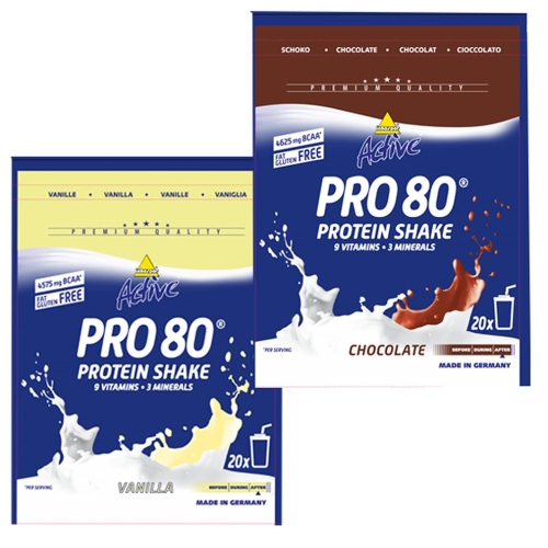 [불명] Inko 프로80 프로틴 쉐이크 500g 2팩 초콜릿 바닐라