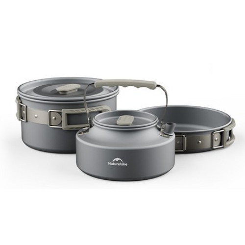 네이처하이크  1.7L 냄비 + 7인치 프라이팬 + 0.8L 주전자 세트 해외구매