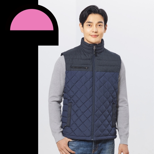 유니 UBS-8476 겨울조끼 작업복 근무복 단체복 방한조끼 패딩 회사작업조끼 3XL 110