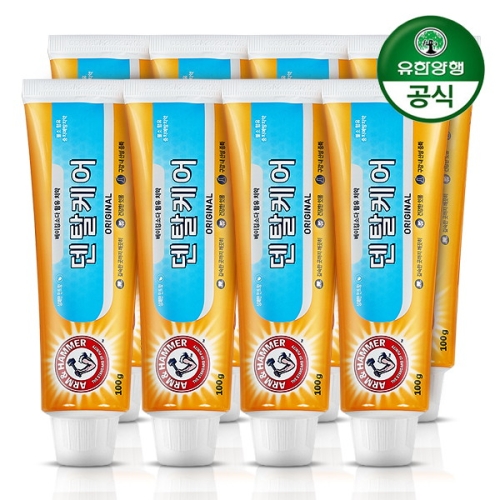 처치&드와이트 암앤해머 덴탈케어 오리지날 치약 100g (8개)