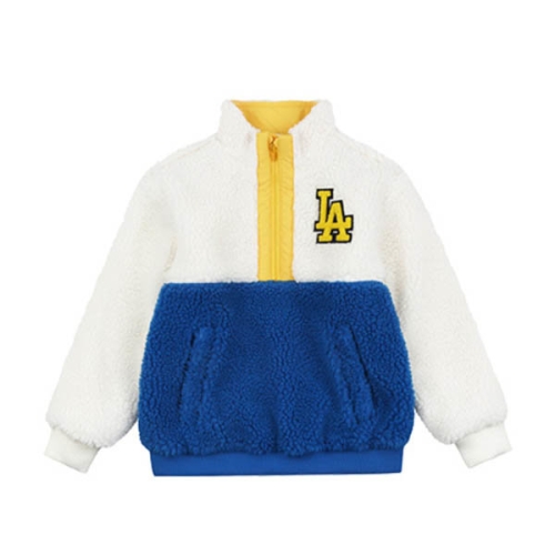 MLB 정상가/139000 키즈 뉴트로 양털후리스 반집업 LB71TRF1061-07I_이미지