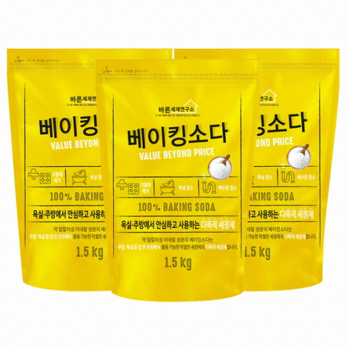 바른세제연구소 베이킹소다 1.5kg (3개)_이미지