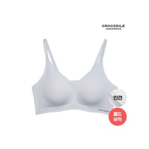 크로커다일 감탄 라이크라 인견쉘론 몰드부착 더블스트랩 브래지어 (라이트그레이)_이미지