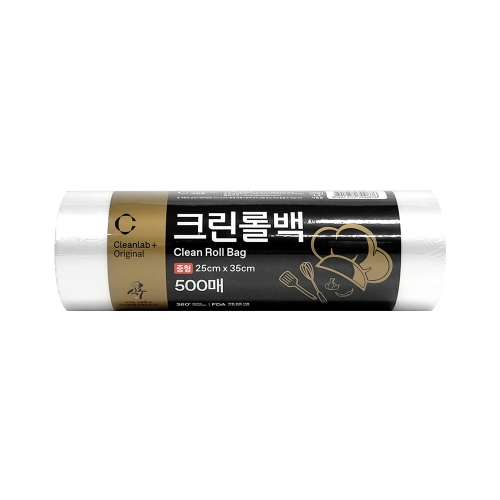크린랲 식구 크린롤백 25x35cm (중) 500매 [1개(500매)]