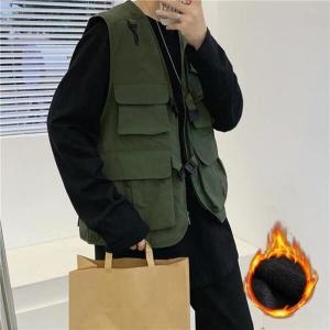  더블디 남성겨울조끼 스트 포켓 기모 겨울조끼 IS-BT12N 2컬러 겨울 남성조끼 남성 베 기모베