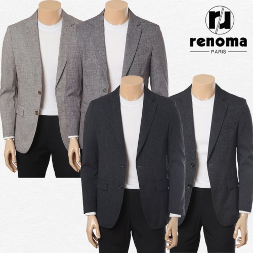 레노마 남성 봄 여름용 네이비컬러 스판 비즈니스 캐주얼 콤비 재킷_RQBIBJ91A