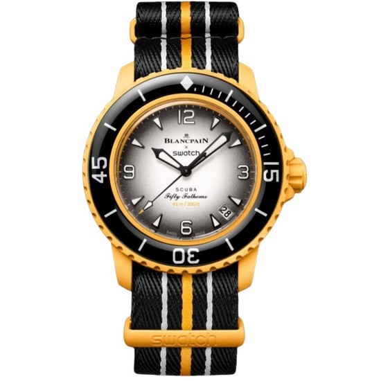 스와치 X 블랑팡 BIOCERAMIC SCUBA FIFTY FATHOMS PACIFIC OCEAN SO35P100_이미지