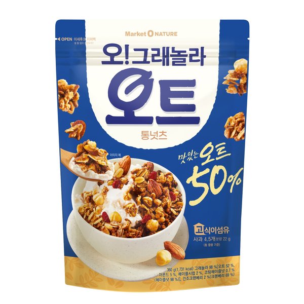오리온 마켓오 오!그래놀라 오트 통넛츠 360g (4개)