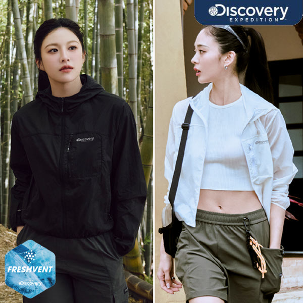 디스커버리 익스페디션 프레시벤트 크롭 바람막이 DWWJ96053-BKS_이미지