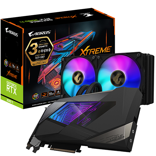 GIGABYTE AORUS 지포스 RTX 3080 Ti XTREME 워터포스 D6X 12GB 제이씨현