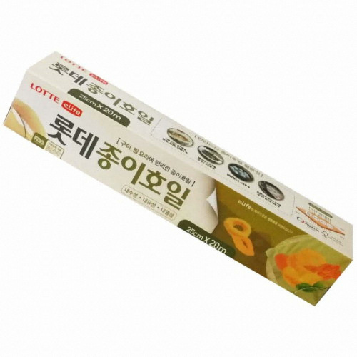 롯데이라이프 종이호일 알뜰형 25cm x 20m이미지입니다. 누르면 해당 게시물로 새창이동합니다.