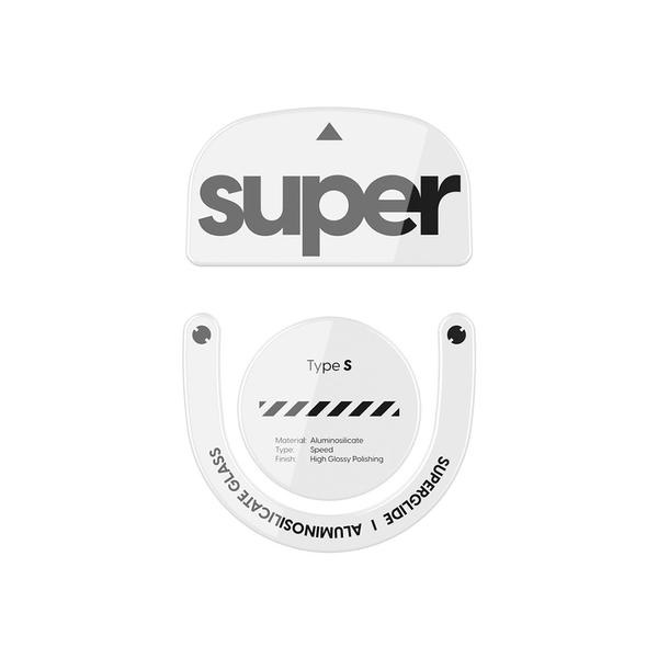Pulsar 로지텍 GPRO X 슈퍼라이트2 전용 슈퍼글라이드 글라스 마우스피트 화이트 (type-S)