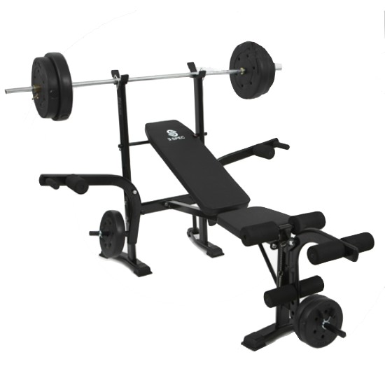 반석스포츠 접이만능 벤치 프레스 PVC바벨 세트 [30kg]