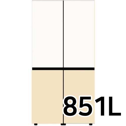삼성전자 비스포크 글램 RF85C91P1 (화이트+바닐라)_이미지
