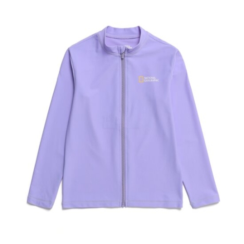  내셔널지오그래픽 K232URG520 스몰로고 백그래픽 집업 LAVENDER