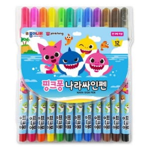 핑크퐁 상어가족 나라싸인펜