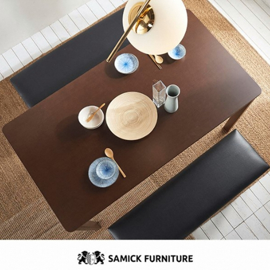 삼익가구 스칸센 원목 식탁 1400 (벤치2개)_이미지