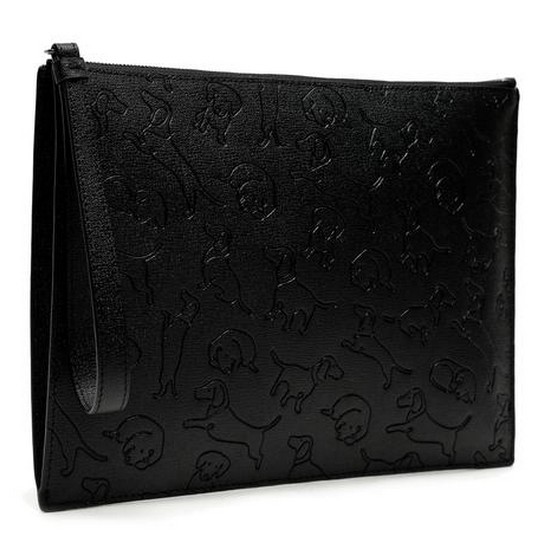 가죽 강아지 프린팅 클러치백 DBBA9E466BK