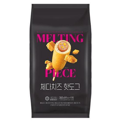 멜팅피스 체다치즈 핫도그 6개입 360g