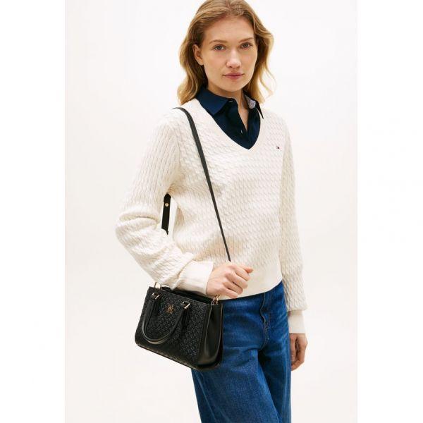 타미힐피거 토미 힐피거 미니 토트 모노 핸드백 검정 7497710