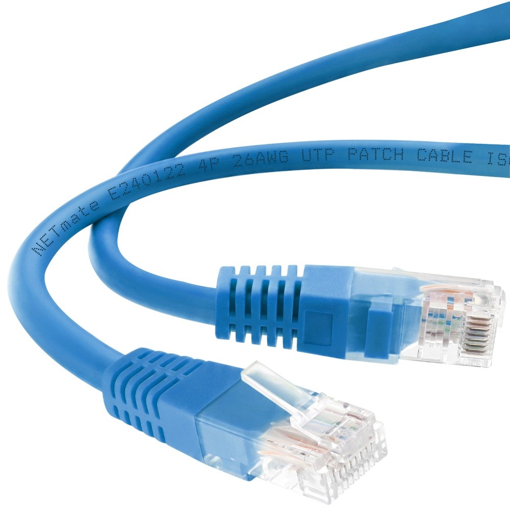 강원전자 NETmate CAT.5E UTP 다이렉트 랜케이블 블루 (NMC-U507BL, 7m)_이미지
