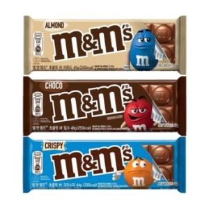 마즈 엠앤엠즈 초콜릿 바 블록 12개입 밀크 아몬드 크리스피