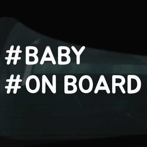 디자인황소 해시태그 스티커 19 BABYONBOARD