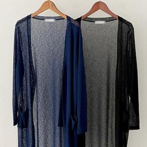 시드마켓 시스루 오픈 롱가디건 305P313S 빅사이즈 여성 504_이미지