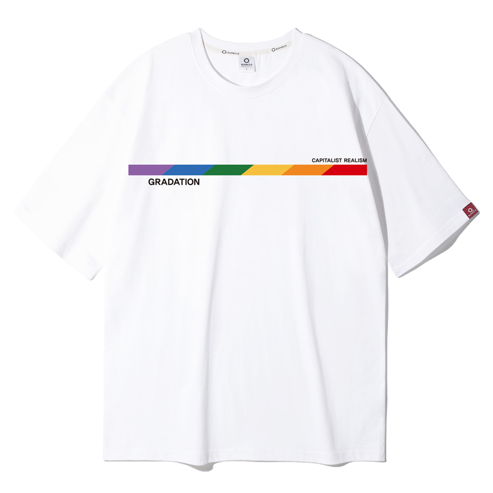 앨빈클로 레인보우 오버핏 반팔티셔츠 AST-3020