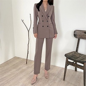  옷자락 여자 가을 스판 일자 슬림핏 팬츠바지 슬랙스 7598445 상품이미지