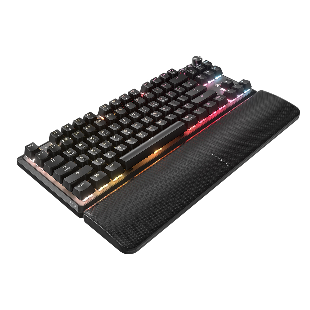 CORSAIR K70 RGB CORE TKL 무선 기계식 골드키캡 에디션 (저소음 은축)_이미지