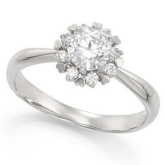 몰리즈 14K 디케이 5부 다이아몬드 반지 S95663R_DIA