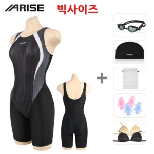 어라이즈 여성용 반신 실내 수영복 세트 ASIW101HBGCPE 105 블랙