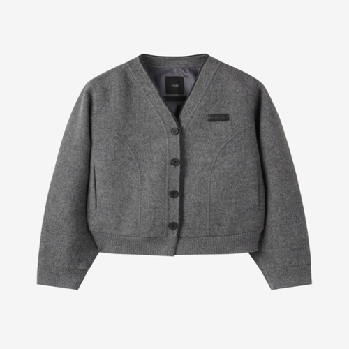 대현 ZOOC 여성 니트 트리밍 핸드메이드 숏 코트 Z254MSG507